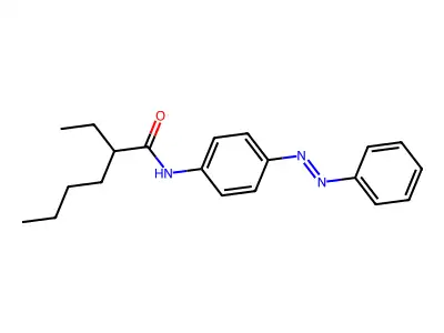 Hexanamide, 2-ethyl-N-[4-(2-phenyldiazenyl)phenyl]- structure