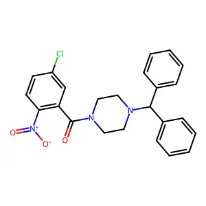 (4-Benzhydrylpiperazin-1-yl)-(5-chloro-2-nitrophenyl)methanone structure