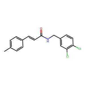 (E)-N-[(3,4-dichlorophenyl)methyl]-3-(4-methylphenyl)prop-2-enamide structure