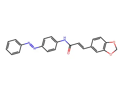 2-Propenamide, 3-(1,3-benzodioxol-5-yl)-N-[4-(2-phenyldiazenyl)phenyl]- structure