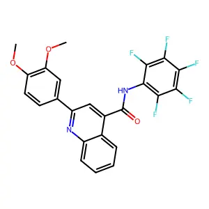 2-(3,4-dimethoxyphenyl)-N-(2,3,4,5,6-pentafluorophenyl)quinoline-4-carboxamide structure