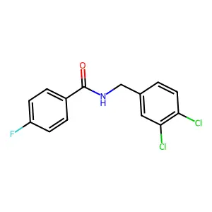 N-(3,4-dichlorobenzyl)-4-fluorobenzamide structure