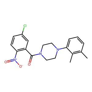 (5-Chloro-2-nitrophenyl)-[4-(2,3-dimethylphenyl)piperazin-1-yl]methanone structure