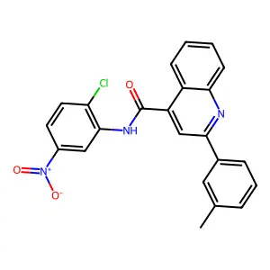 N-(2-chloro-5-nitrophenyl)-2-(3-methylphenyl)quinoline-4-carboxamide structure