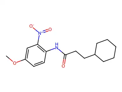 3-cyclohexyl-N-(4-methoxy-2-nitrophenyl)propanamide structure