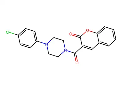 3-[4-(4-Chlorophenyl)piperazine-1-carbonyl]chromen-2-one structure