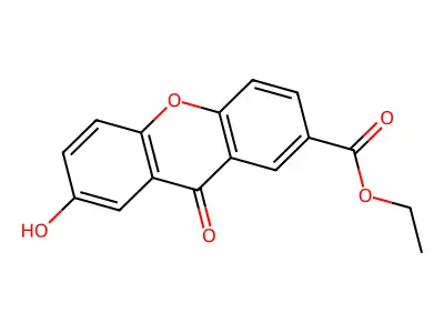 ethyl 7-hydroxy-9-oxo-9H-xanthene-2-carboxylate structure