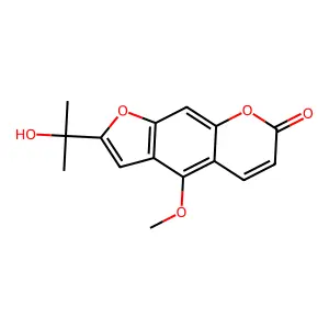 2-(1-Hydroxy-1-methylethyl)-4-methoxy-7H-furo(3,2-g)(1)benzopyran-7-one structure