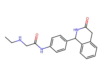 1-(4'-(Ethylaminoacetyl)amino)phenyl-3-oxo-tetrahydroisoquinoline structure