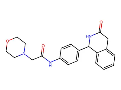 4-Morpholineacetamide, N-(4-(1,2,3,4-tetrahydro-3-oxo-1-isoquinolinyl)phenyl)- structure
