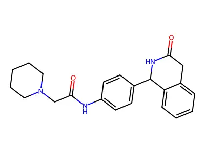 1-Piperidineacetamide, N-(4-(1,2,3,4-tetrahydro-3-oxo-1-isoquinolinyl)phenyl)- structure