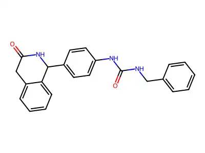 Urea, N-(phenylmethyl)-N'-(4-(1,2,3,4-tetrahydro-3-oxo-1-isoquinolinyl)phenyl)- structure