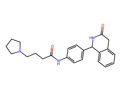N-(4-(1,2,3,4-Tetrahydro-3-oxo-1-isoquinolinyl)phenyl)-1-pyrrolidinebutanamide structure