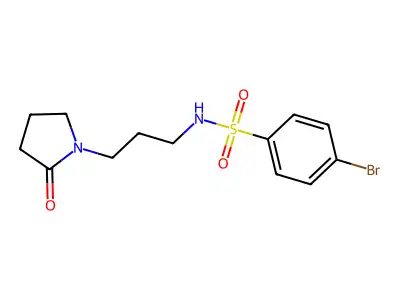 4-bromo-N-[3-(2-oxopyrrolidin-1-yl)propyl]benzenesulfonamide structure