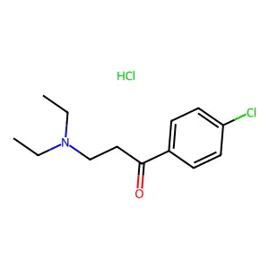 1-Propanone, 1-(4-chlorophenyl)-3-(diethylamino)-, hydrochloride structure