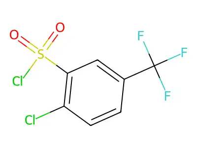 2-Chloro-5-(trifluoromethyl)benzene-1-sulfonyl chloride structure