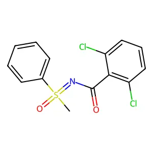Sulfoximine, N-(2,6-dichlorobenzoyl)-S-methyl-S-phenyl- structure