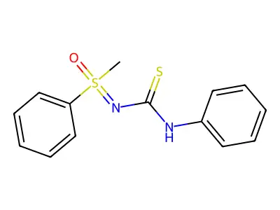 1-(Methyl-oxo-phenyl-lambda6-sulfanylidene)-3-phenylthiourea structure