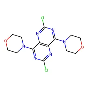 4-(2,6-Dichloro-4-morpholin-4-ylpyrimido[5,4-d]pyrimidin-8-yl)morpholine structure
