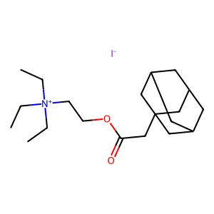 Ammonium, (2-hydroxyethyl)triethyl-, iodide, 1-adamantaneacetate structure