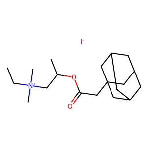 Ammonium, (2-hydroxypropyl)dimethylethyl-, iodide, 1-adamantaneacetate structure