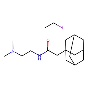 1-Adamantaneacetamide, N-(2-(dimethylamino)ethyl)-, ethyl iodide structure