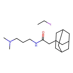 1-Adamantaneacetamide, N-(3-(dimethylamino)propyl)-, ethyl iodide structure