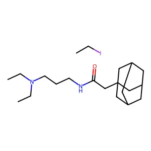 1-Adamantaneacetamide, N-(3-(diethylamino)propyl)-, ethyl iodide structure