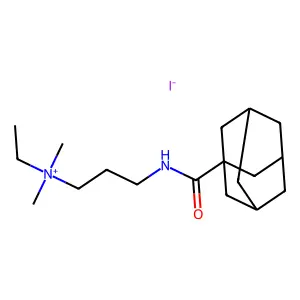 3-(Adamantane-1-carbonylamino)propyl-ethyl-dimethylazanium iodide structure