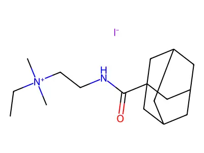 Ethanaminium, N-ethyl-N,N-dimethyl-2-((tricyclo(3.3.1.1(sup 3,7))dec-1-ylcarbonyl)amino)-, iodide structure