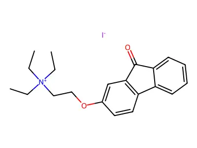 Ethanaminium, N,N,N-triethyl-2-((9-oxo-9H-fluoren-2-yl)oxy)-, iodide structure