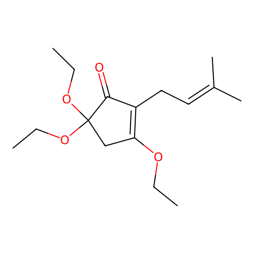2-(3-Methyl-2-butenyl)-3,5,5-triethoxy-2-cyclopenten-1-one structure