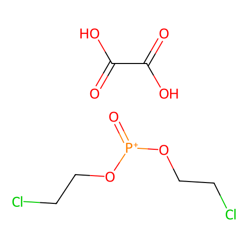 Phosphonic acid, bis(2-chloroethyl) ester, ethanedioate (1:1) structure