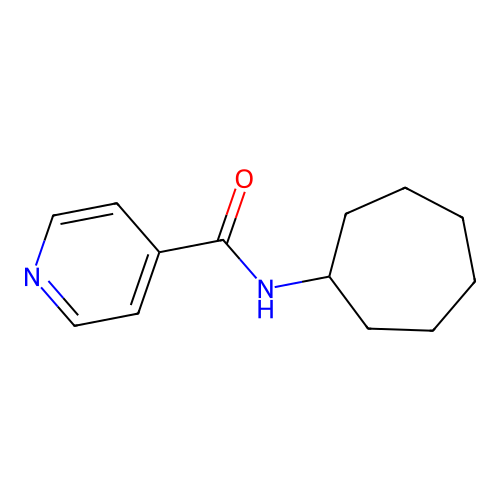 N-cycloheptylisonicotinamide structure