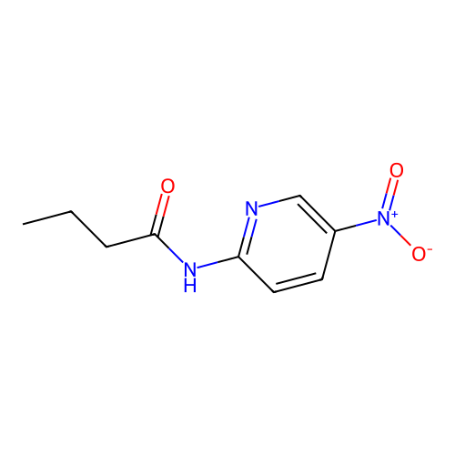 N-(5-nitro-2-pyridinyl)butanamide structure