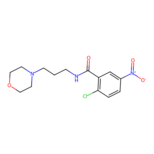 2-chloro-N-[3-(morpholin-4-yl)propyl]-5-nitrobenzamide structure