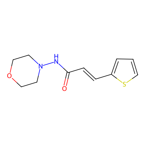 N-morpholin-4-yl-3-thiophen-2-ylprop-2-enamide structure