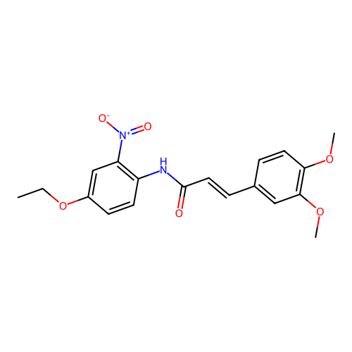 (E)-3-(3,4-dimethoxyphenyl)-N-(4-ethoxy-2-nitrophenyl)prop-2-enamide structure