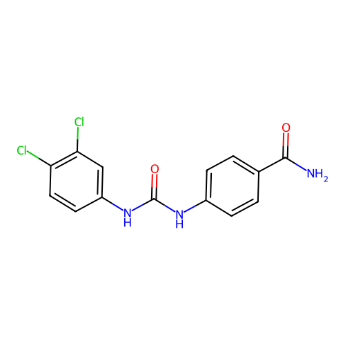 4-{[(3,4-Dichlorophenyl)carbamoyl]amino}benzamide structure