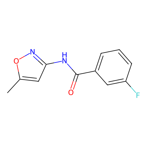 3-fluoro-N-(5-methyl-1,2-oxazol-3-yl)benzamide structure