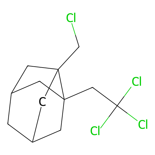 3-Chlormethyl-7-(2,2,2-trichlorethyl)-noradamantan structure