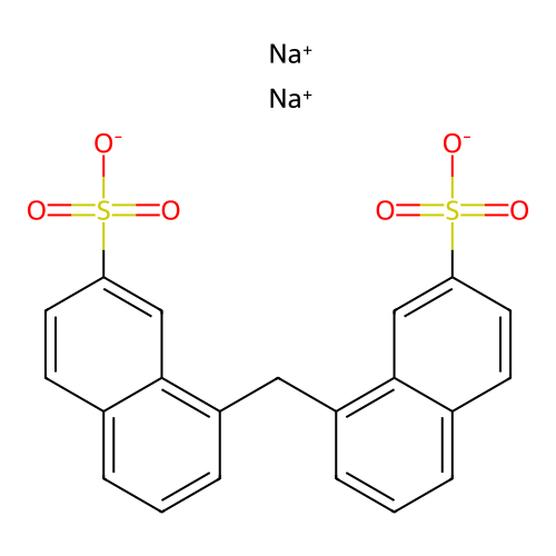 2-Naphthalenesulfonic acid, 8,8'-methylenebis-, sodium salt (1:2) structure