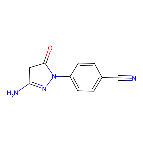 4-(3-amino-5-oxo-4H-pyrazol-1-yl)benzonitrile structure
