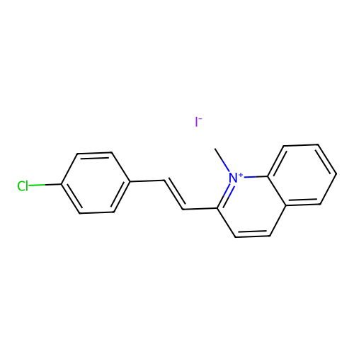 2-[2-(4-Chlorophenyl)ethenyl]-1-methylquinolin-1-ium iodide structure
