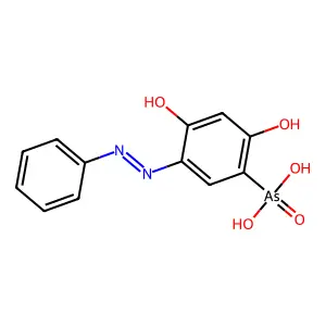 2,4-dihydroxy-5-phenylazo-benzenearsonic acid structure