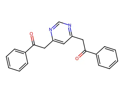2,2'-(4,6-Pyrimidinediyl)bis[1-phenylethanone] structure
