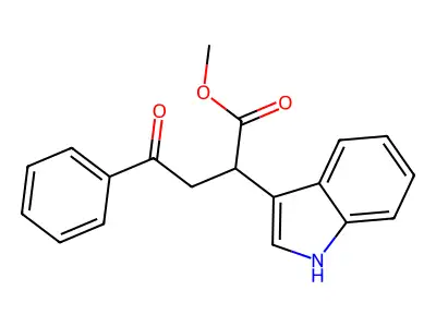 methyl 2-(1H-indol-3-yl)-4-oxo-4-phenylbutanoate structure