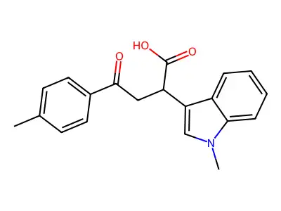 2-(1-Methylindol-3-yl)-4-(4-methylphenyl)-4-oxobutanoic acid structure