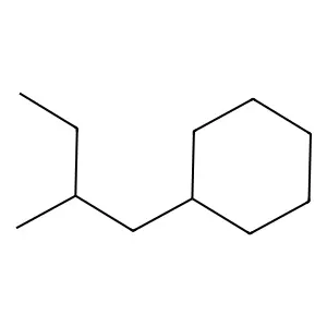 (2-Methylbutyl)cyclohexane structure