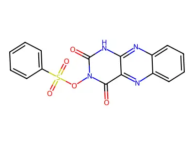 (2,4-dioxo-1H-benzo[g]pteridin-3-yl) benzenesulfonate structure